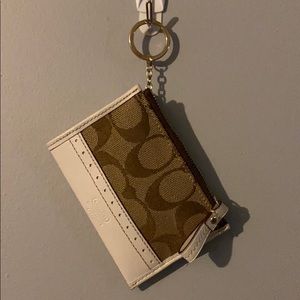 Coach Card Holder Keychain with Box